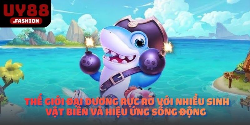 Thế giới đại dương rực rỡ với nhiều sinh vật biển và hiệu ứng sống động 