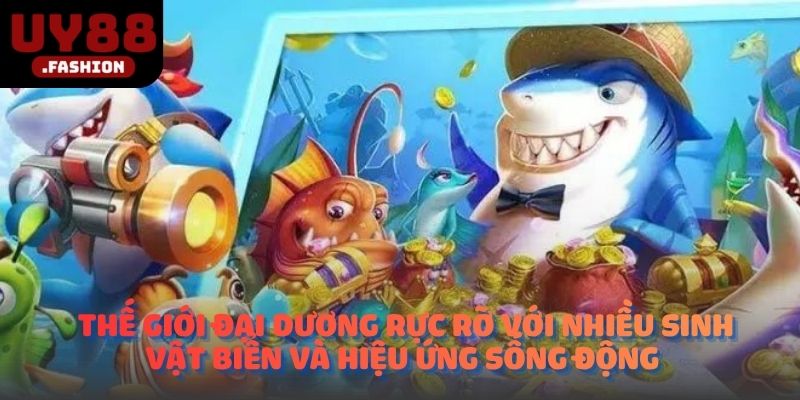 Thế giới đại dương rực rỡ với nhiều sinh vật biển và hiệu ứng sống động 